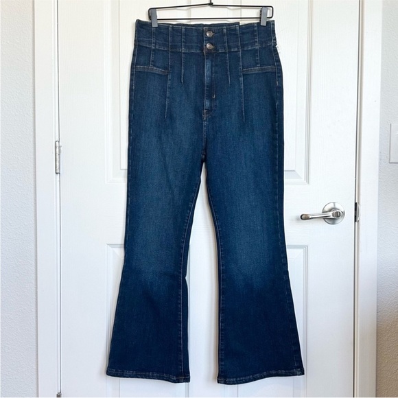 Free People We The Free Jayde Crop Flare Dark Blue Jeans NWT - Picture 5 of 8